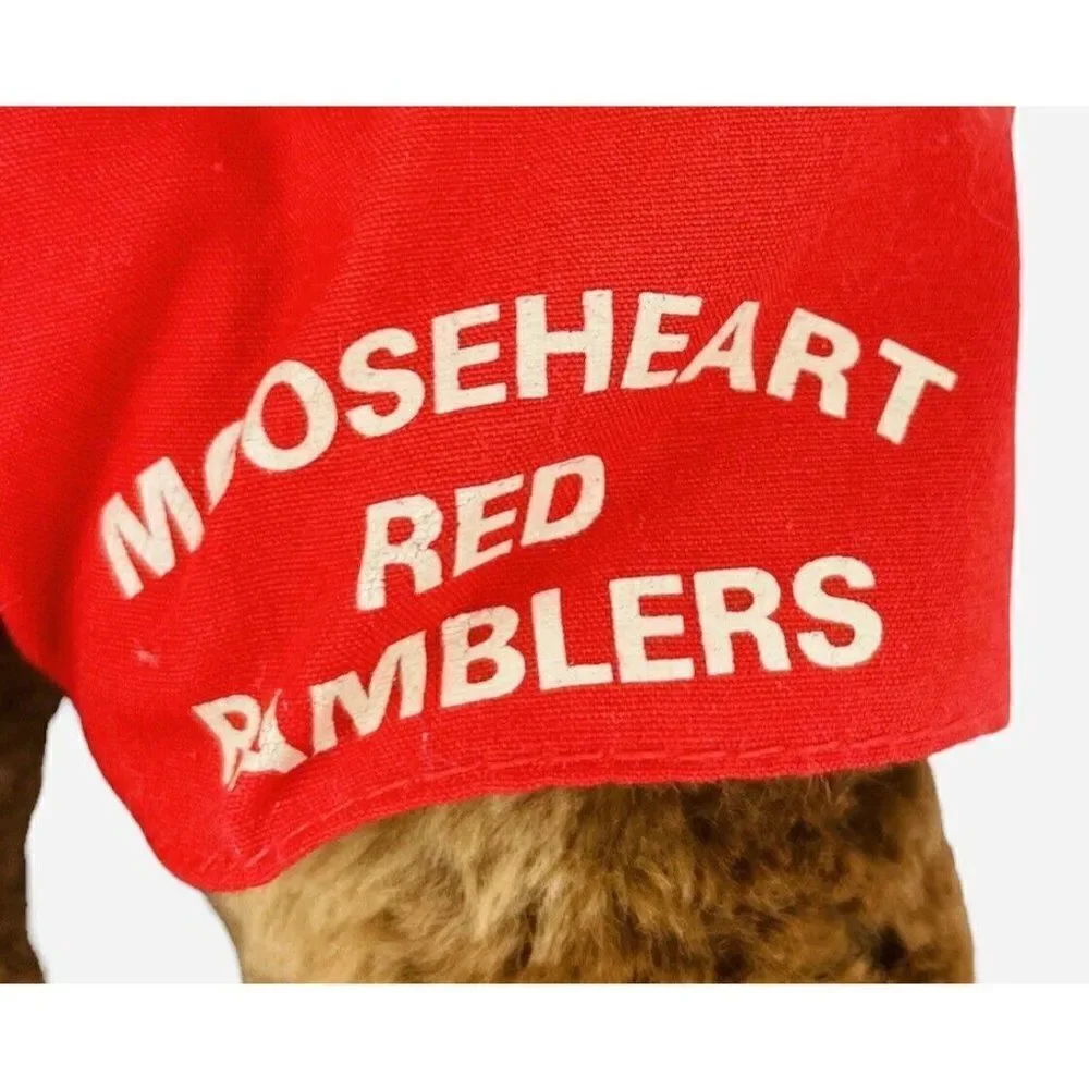 RARE Vtg 1988 Luv Bunch Moose Plush Mooseheart Red Ramblers Sunglasses Shorts